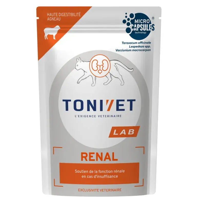 Tonivet Chat Renal Agneau Sachet repas | Disponible