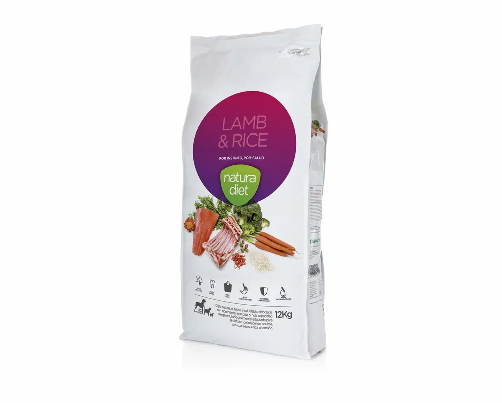 Vente flash - Natura Diet - Croquettes Lamb & Rice Agneau pour Chien