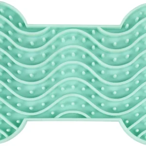Coup de cœur des clients | Flamingo - Tapis à Lécher Yummee Os Pétrol pour Chiens