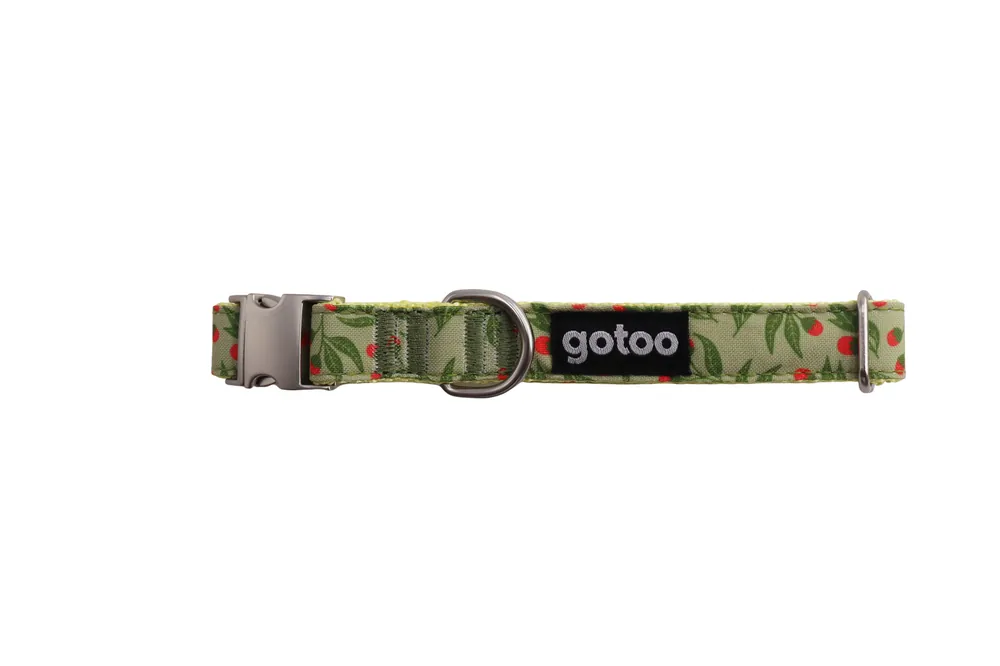 Gotoo - Collier à motif Botanic Vert pour chien - Liquidation