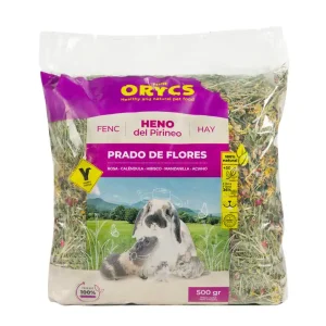Orycs - Foin pour Rongeurs de Prairie de Fleurs - 500g - Super offre