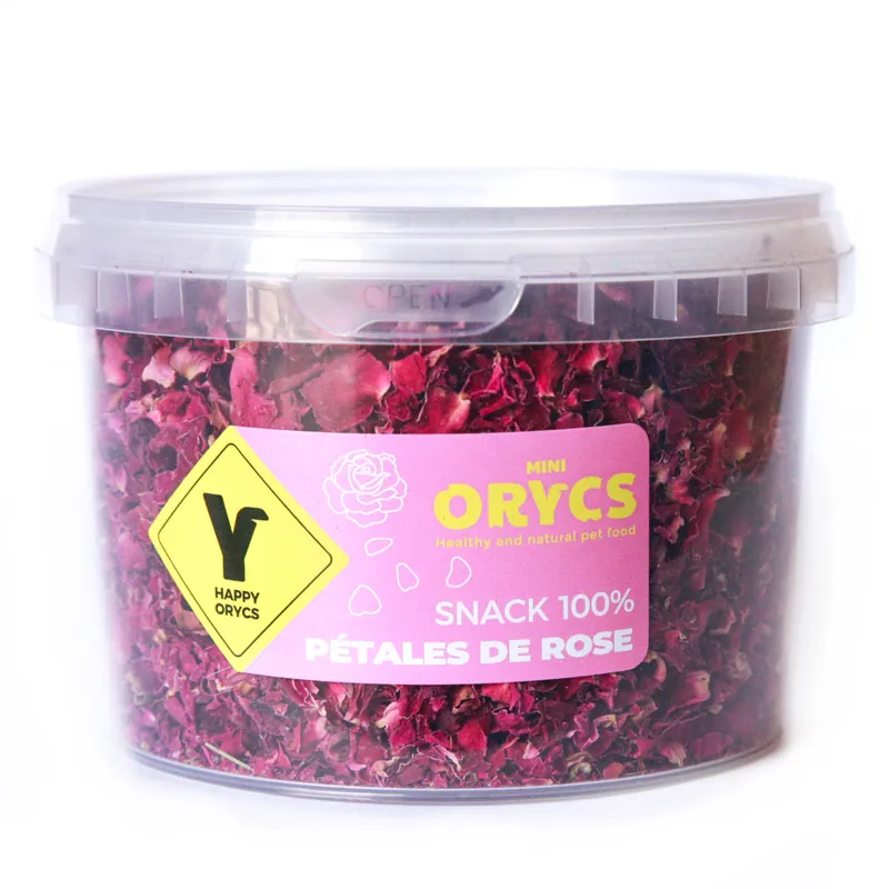 Derniers jours | Orycs - Snack Naturel de Pétales de Rose pour Rongeurs - 50g