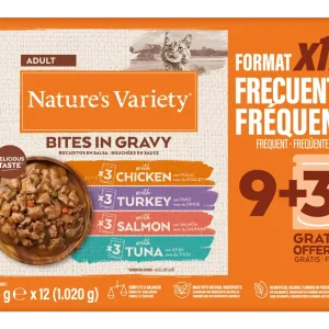 En stock - Nature‘s Variety - Pochon Bouchées en Sauce Multipack Viandes et Poissons - 12x85g