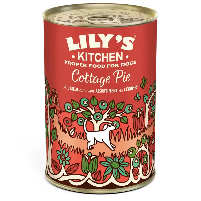Nouveau chez nous | Lily‘s Kitchen - Pâtée Cottage Pie sans Céréales Bœuf et Légumes pour Chiens Adultes - 400g