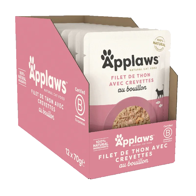 Applaws - Sachets Thon Crevette pour Chats - 12x70g | Prix mini