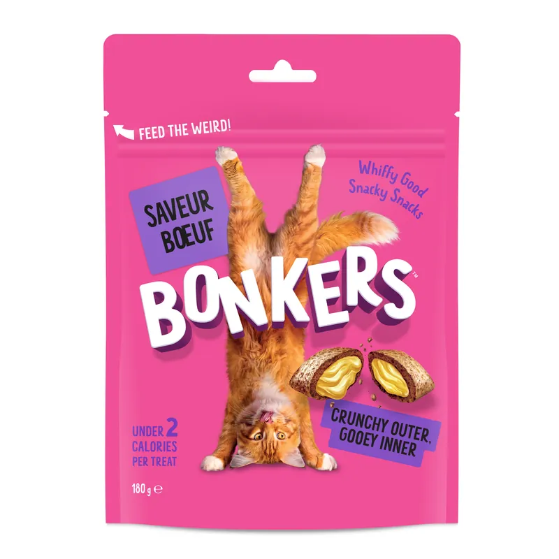 Bonkers - Friandises Saveur Boeuf pour Chats - 180g | Super prix