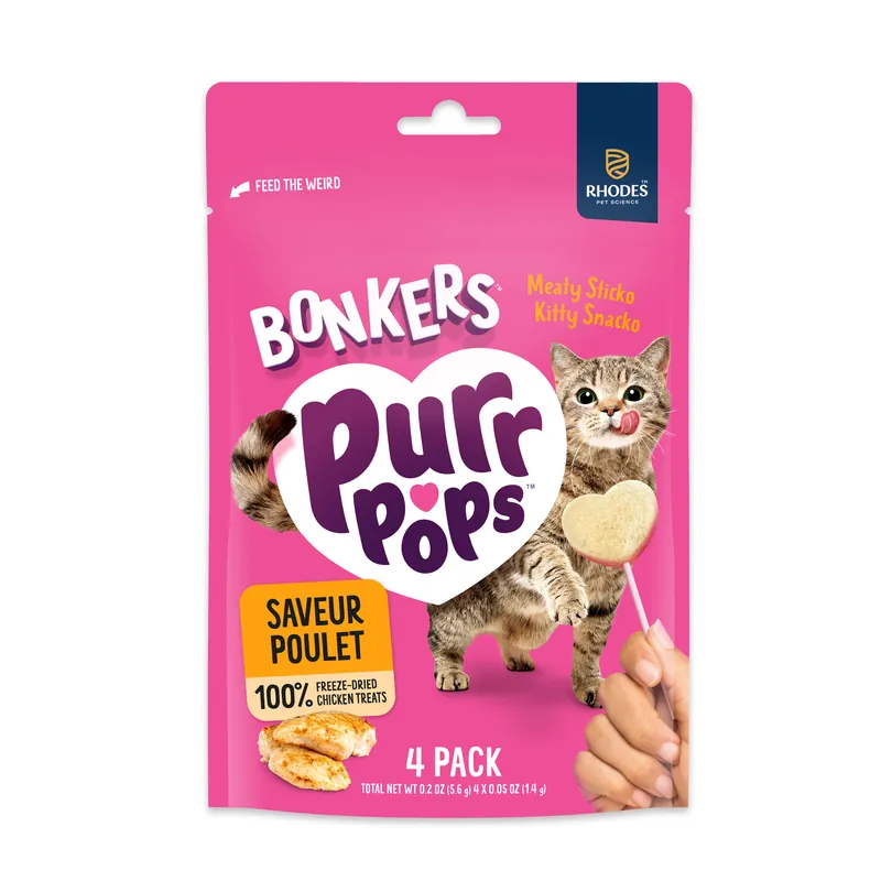 Très populaire | Bonkers - Friandises Sucettes Purr PoPs au Poulet pour Chats - 5,6g