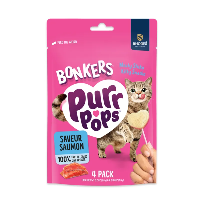 Bonkers - Friandises Sucettes Purr PoPs au Saumon pour Chats - 5,6g - Réduction spéciale