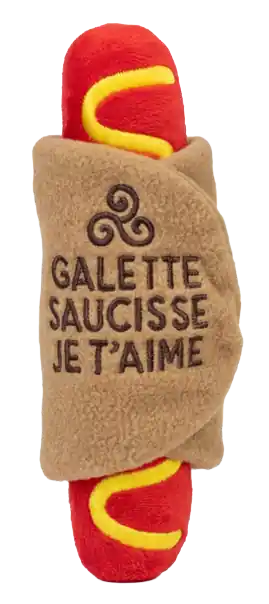 Bark - Jouet Peluche Galette/saucisse pour Chiens - x 1 | Prix spécial