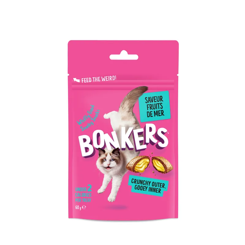Bonkers - Friandises aux Fruits de Mer pour Chats - 60g | Paiement sécurisé