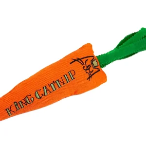 Déstockage | King Catnip - Jouet Carotte Orange avec Herbe à Chat - 26cm