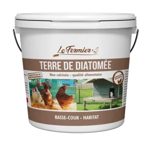 Le Fermier - Terre de Diatomée Habitat pour Basse cour - 370g | Prêt à expédier