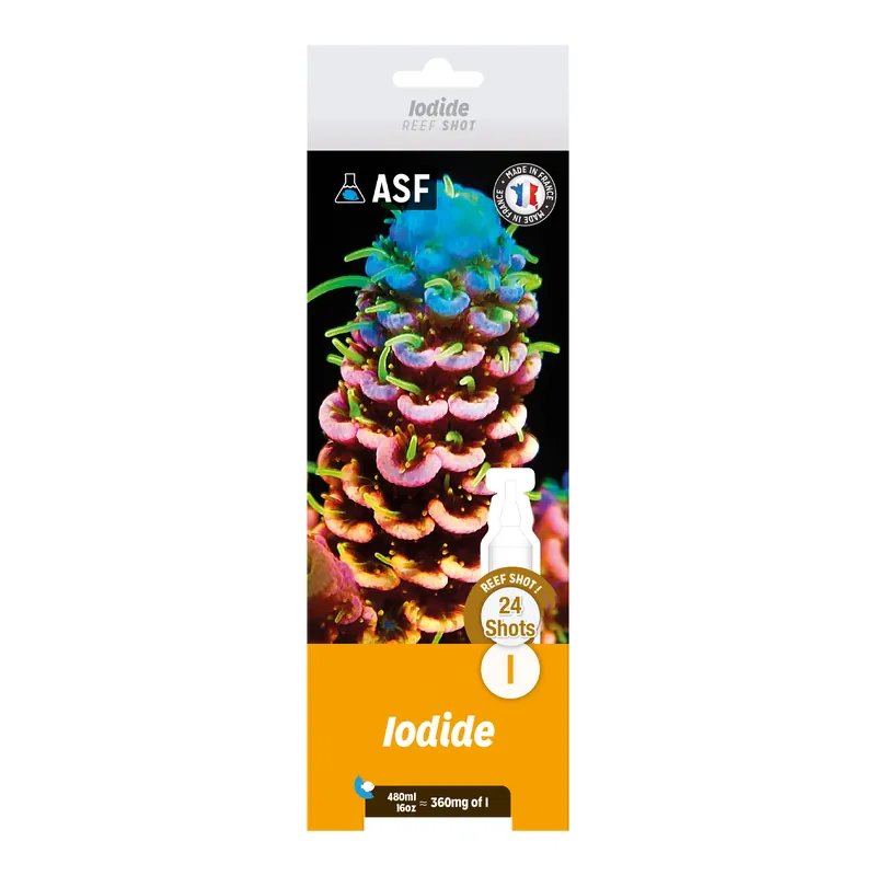 Aquarium Systems - Reef Shots Iodine pour Eau de Mer - 24x20ml | Direct usine