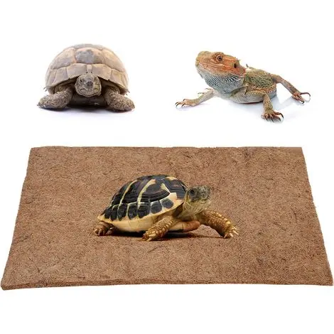 Profitez-en | Tapis en fibre de coco, tapis de sol pour aménagement paysager de cage, fournitures pour reptiles, tapis pour revêtement de terrarium pour animaux de compagnie