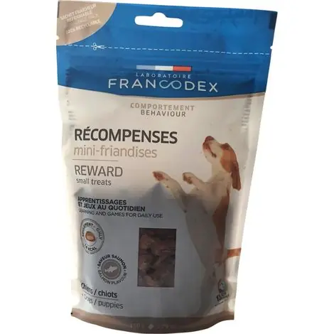 Mini friandises récompenses saveur saumon 150 g pour chiens et chiots - Francodex - Tendance