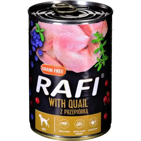 Produit tendance - Rafi Pâtée pour chien aux cailles, myrtilles et canneberges 400 g