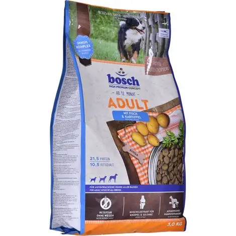 BOSCH Poisson et Pommes de Terre - Croquettes pour chien - 3 kg - Remise supplémentaire