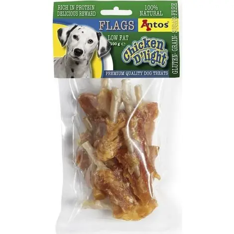 Friandises pour chien Chicken D‘Light Flags - 100 g Offre exclusive - Coup de cœur