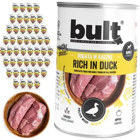 Nourriture humide pour chiens Bult au canard, boîte de 48 x 400 g - Coup de cœur des clients