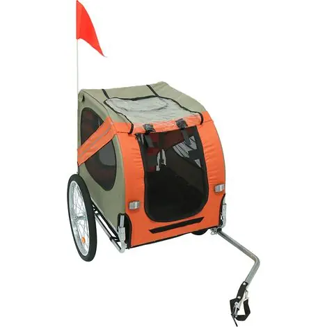 Prix imbattable - Yongqing – Remorque de vélo pour chiens – Charge maximale 40 kg – Pliable et étanche – Tissu Oxford et acier robuste – Visibilité avec réflecteurs