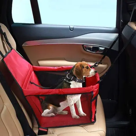 Litzee – Siège d‘appoint pour chien et chat – Housse de rehausseur étanche en tissu Oxford – Ceinture de sécurité – Dimensions 40x30x25 cm - Prix spécial