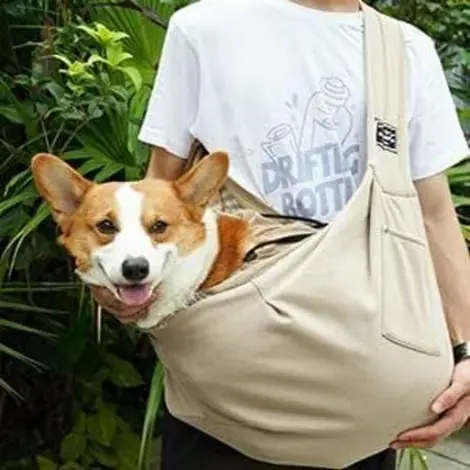 Ersandy – Sac de transport pour chien et chat réglable – Tissu polyester résistant – Charge max 13kg – Poche de rangement intégrée – Confort mains libres | Commandez dès maintenant