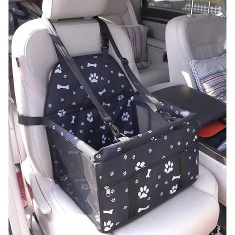 Litzee – Siège d‘auto pour chien 40x30x25 cm – Tissu Oxford imperméable – Laisse de sécurité – Poche de rangement avant | Offre