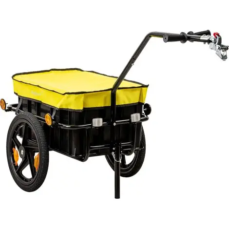 Zelsius remorque pour vélo avec couverture, chariot de transport, chariot à main, remorque pour vélo | Expédition express