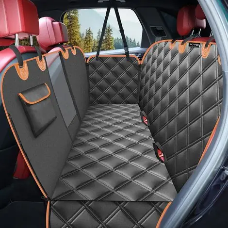 Nouveau au catalogue | Housse de Siège d‘auto pour Chien Banquette Arrière Antidérapant et Imperméable Mise à Niveau Matérielle avec Fenêtre de Visualisation Protection Coffre Universelle Voiture 135X148 cm Noir