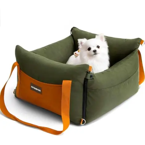 Siege Auto Chien Voiture pour Petite et Moyenne Moins de 15kg, Panier Chien Voiture Portable avec Aire de Repos Extensible, Siège Auto Détachable pour Le Transport avec Clip de Sécurité | Offre du jour
