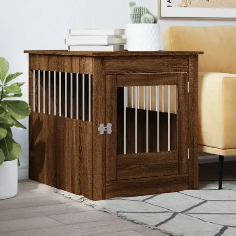Meuble de cage pour chiens-Abri pour chien chêne marron 64,5x80x71 cm 499114 | Nouveau lancement