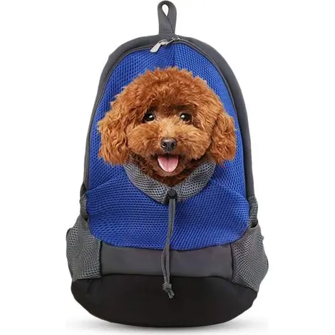Sacs à Dos de Transport pour Chiens Petit Transporteur pour Chiot Sacs à Dos pour Animaux de Compagnie de Voyage, 403527CM, Bleu | Remise