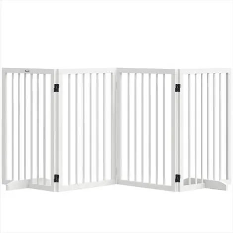 Préféré des clients | Barrière pour animaux pliable en bois massif 206 x 35,5 x 76 cm