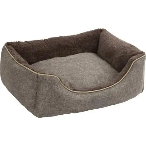 Prix mini | KERBL Panier corbeille Samuel - 50 x 40 x 15 cm - Argent et gris - Pour chien