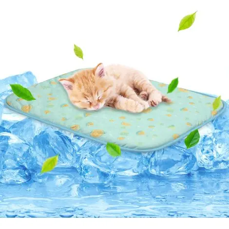 Tapis rafraîchissant pour animaux de compagnie - 50 x 40 cm pour chiens et chats - Couverture rafraîchissante portable et lavable (fruits verts) | Tout juste arrivé
