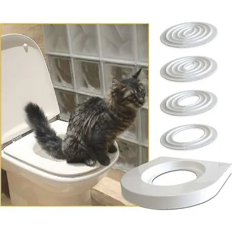 – Kit de formation aux toilettes pour chat – Système d‘entraînement sans litière – Plastique non toxique – Convient aux chats de plus de 3 mois | Livraison rapide