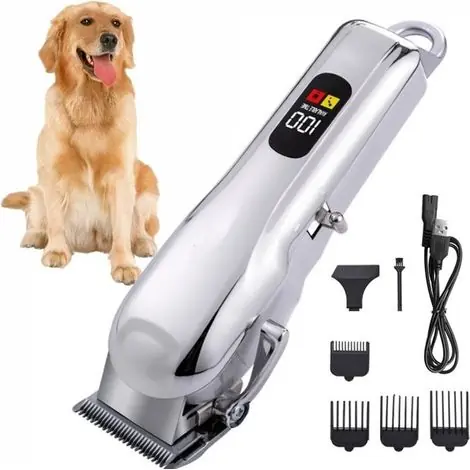 (Argent)Tondeuses pour chiens chat , Poil Long Epais robustes à faible bruit sans fil outils de toilettage pour animaux de compagnie | Profitez-en