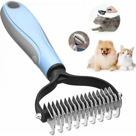 Ajoutez au panier - Brosse professionnelle pour chiens brosse à poils longs pour chiens et chats, anti-mue, élimine le sous-poil et démêle les poils emmêlés.