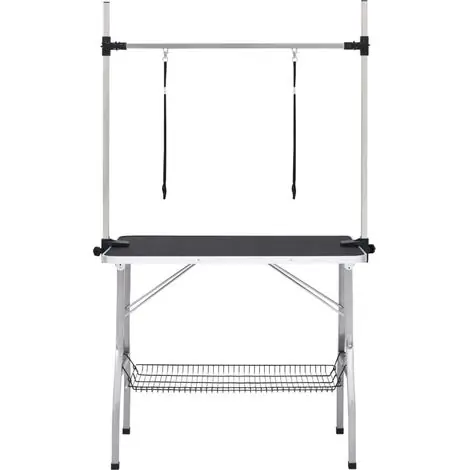 Haute qualité - Table de toilettage pliante pour animaux, idéale pour couper les poils des animaux et pour un usage domestique professionnel pour chats et chiens, réglable en hauteur. Noir 90 x 60 x 76 cm (L x l x H)