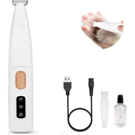 Tout juste ajouté | Tondeuse Chien, Tondeuses Pour Chiens Étanche Poil Long Epais, Rasoir Pour Chiens Chat Faible Bruit, Tondeuse Chat Avec Lumière Led, Tondeuse Étanche Et Rechargeable Pour Pattes d‘Animaux