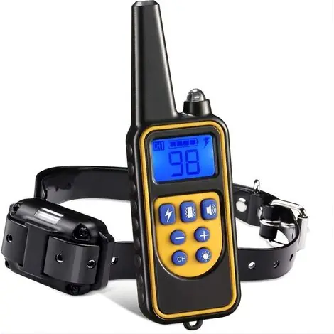 Collier d‘entraînement de chien électrique Contrôle à distance Contrôleur de chien Contrôleur d‘aboiement anti-aboiements pour animaux de compagnie 800m gamme de contrôle à distance - Nouveau produit