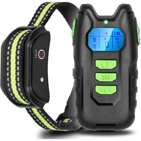 Très apprécié des clients | Collier de Dressage pour Chiens Rechargeable avec 1 Récepteurs, 100% Résistant à L‘Eau avec Verrouillage de Sécurité Modes Son, Vibration et Choc Statique, Portée Jusqu‘à 400 m