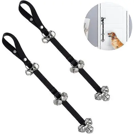 Disponible dès maintenant | Lot de 2 sonnettes de porte pour chien, réglables et de qualité supérieure, pour l‘entraînement des chiots.