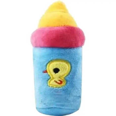 Top des ventes - Biberon de dentition pour chien, jouet à mâcher mignon en peluche douce, style biberon, couleurs vives et amusantes, pour chiots et petits animaux.