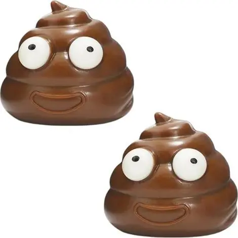 Stock presque épuisé | BelleRise - Balles anti-stress en forme de crottes simulées, lot de 2, jouets à presser doux, anti-stress, jouets de relaxation et cadeaux.