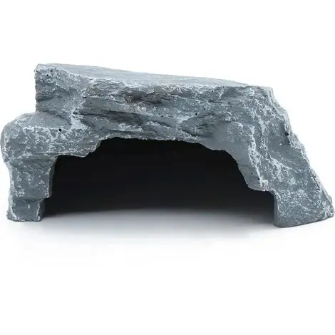Grottes de reptiles Terrasses rocheuses en résine Décorations pour aquariums Cachettes rampantes pour animaux de compagnie - Livraison rapide