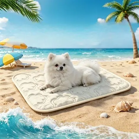 Coussin refroidissant pour animaux forme nuage, tapis été respirant lavable pour chien et chat intérieurBlancXS-40x30cm | Très bien noté