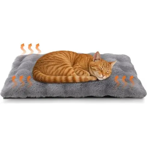 Bon plan - 1 Tapis Chauffant Chat Chien, 60x45 cm, Doux Imperméable Antidérapant, Intérieur Extérieur Voyage