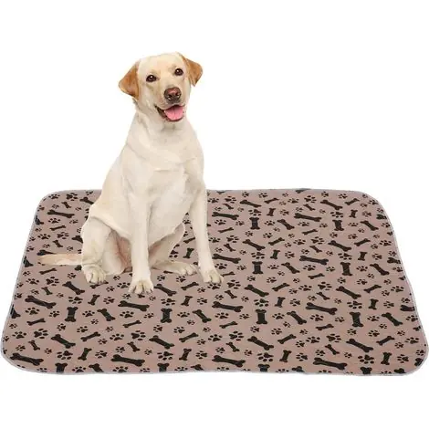 Achetez en ligne - Tapis educateur pour Chien et Chiot 4 pièces Tapis de Dressage pour Chien Tapis propreté pour Animaux - lavables réutilisables Absorbant Anti-Fuite antidérapants - Kaki - S
