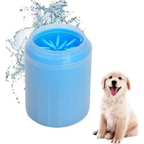 FLITIGobelet de nettoyage pour pattes de chien – 1 pièce en silicone souple et portable, bleu, idéal pour le toilettage rapide des chiens sales | Plus que quelques pièces